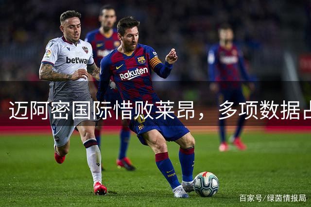 迈阿密国际惜败莱昂，多项数据占优难挽败局